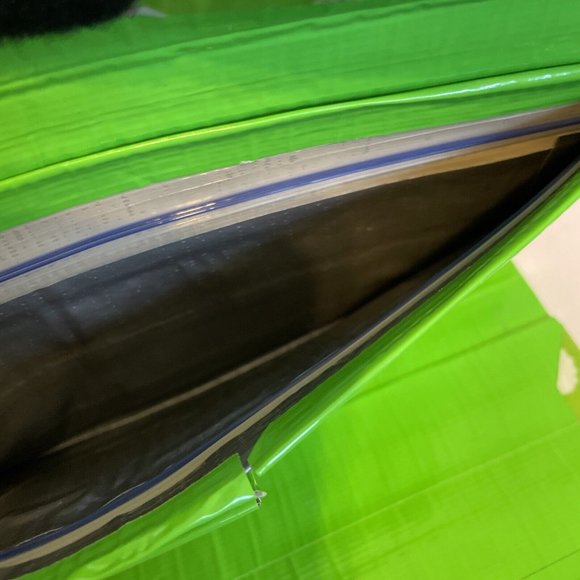 Clutch Duct Tape Wallet Green with Sheep Pattern 7.5" x 4" Pocketbook Pouch - Picture 6 of 10